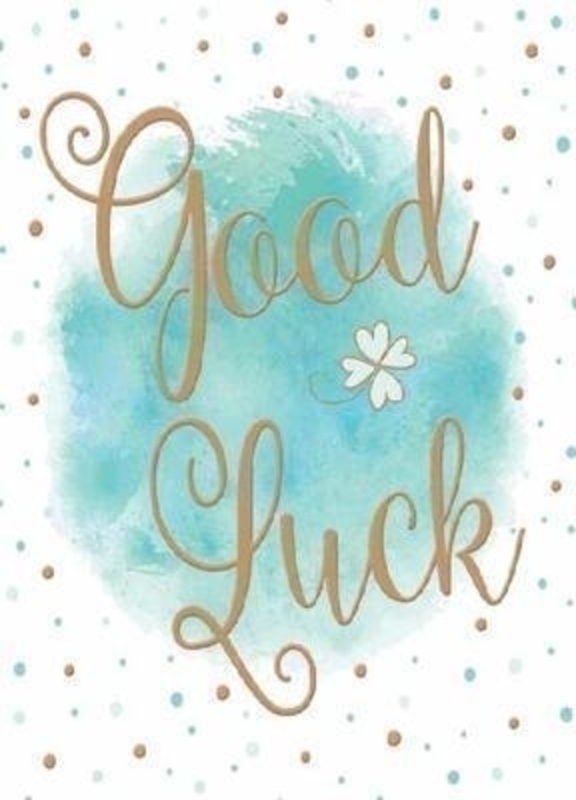 Green and Gold Dotty Good Luck Card by Paper Rose